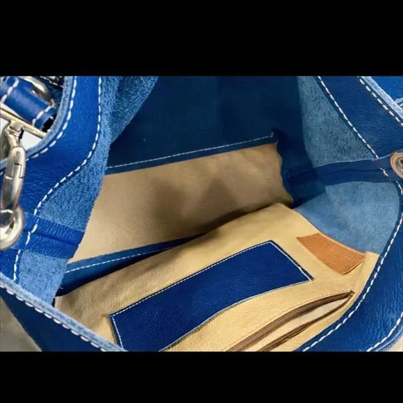 Italian Artisan Leather Shoulder Bag • Y2K Era • Made in Italy - Picture 6 of 9